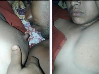 Desi village aunty breastfeeding her husband