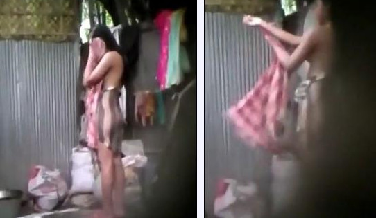 Desi Village Girl Bathing Hidencam Capture by Neighbour Boys