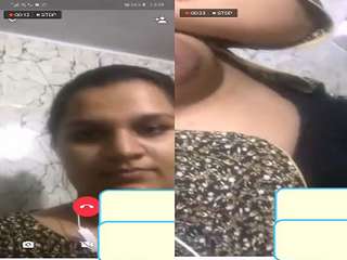 Today Exclusive- Horny Desi Girl Showing Her Boobs and Pussy on Video Call Part 2