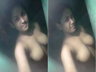 Today Exclusive- Cute Desi Girl Record Her Nude Selfie