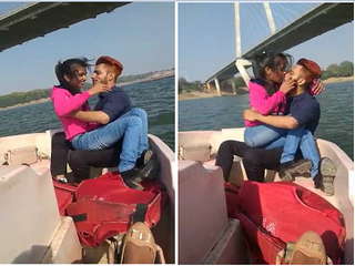 Exclusive- Indian Couple Romance On Boat