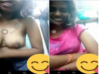 Today Exclusive- Horny Tamil Girl Showing her Boobs
