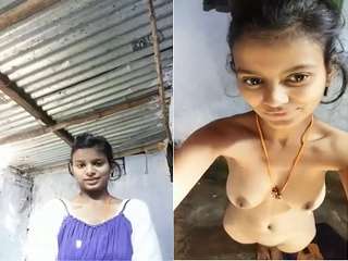 Today Exclusive- Cute Desi Girl Record Her Nude Video Part 4
