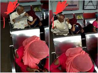 Exclusive- Desi Old Man Pressing Sleeping Girl boob on Train