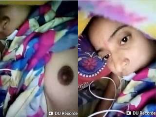 Today Exclusive- Cute Desi Girl Showing Her Boobs And Pussy On Video Call Part 3