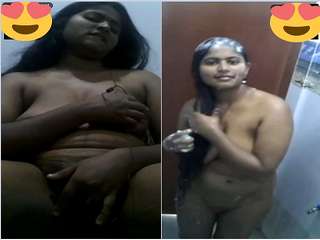Today Exclusive- Sexy Desi Girl Showing Her Nude Body And bathing On Video Call Part 2
