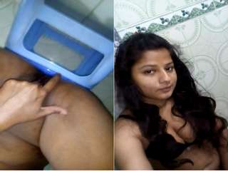 Sexy Desi Girl Record Fingering Selfie For Lover
