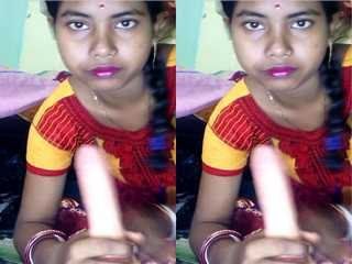 Today Exclusive- Horny Puja Boudi Enjoy With Dildo Part 2