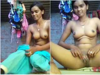 Today Exclusive- Cute look Desi Girl Record Her Nude Video For Bf
